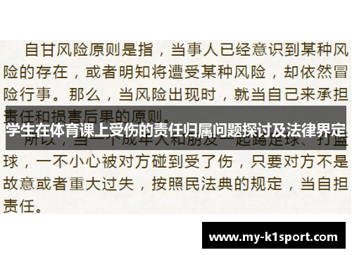 学生在体育课上受伤的责任归属问题探讨及法律界定